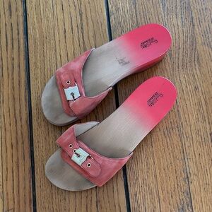 Dr Scholl's Original Collection slides size 8 wood sole